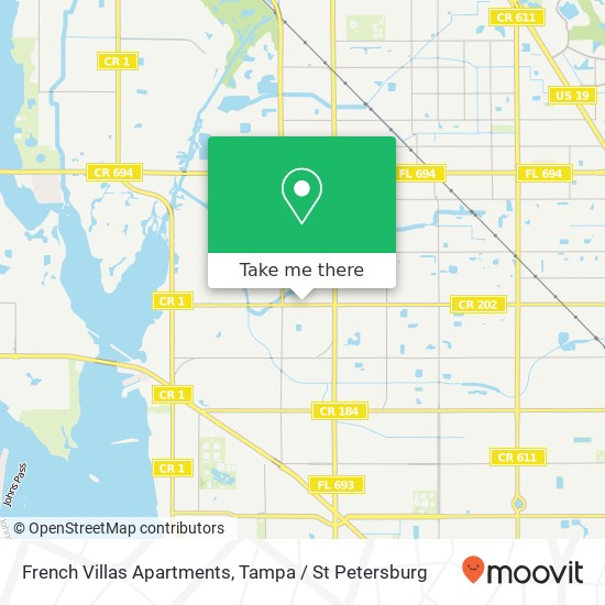 French Villas Apartments map