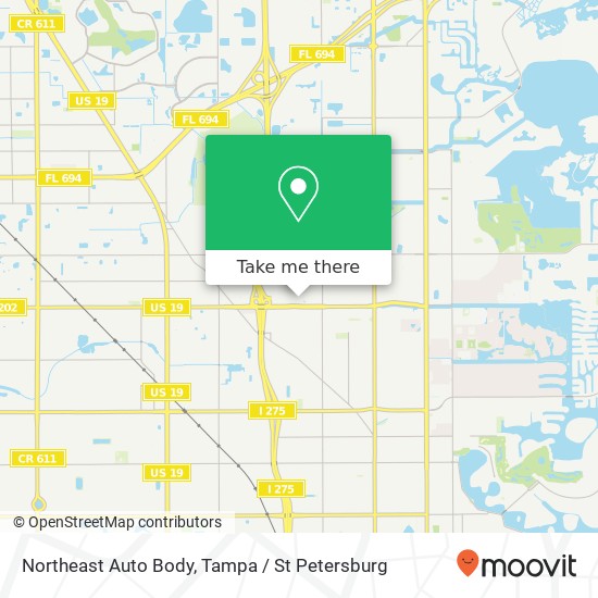 Northeast Auto Body map