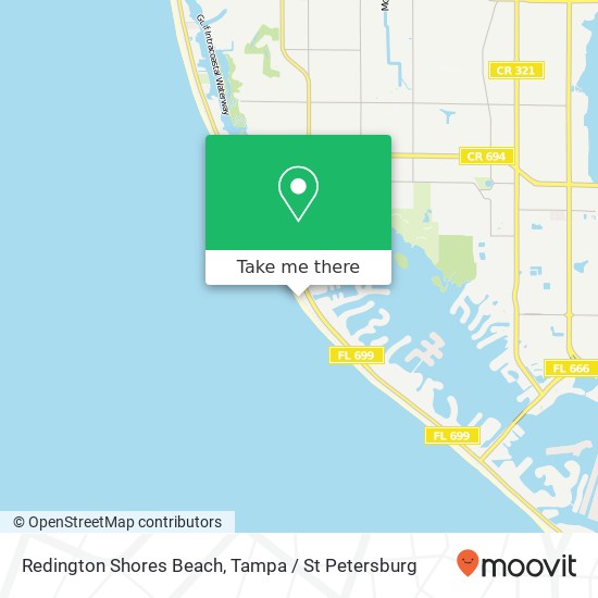 Redington Shores Beach map