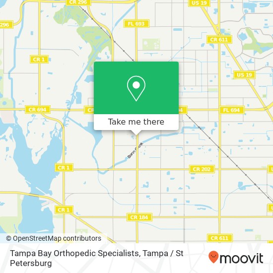 Tampa Bay Orthopedic Specialists map