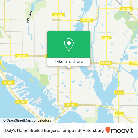 Daly's Flame Broiled Burgers map