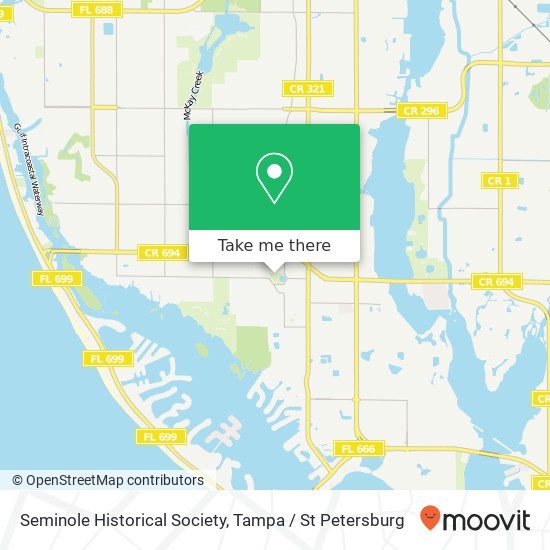 Mapa de Seminole Historical Society