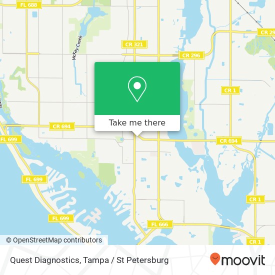 Quest Diagnostics map