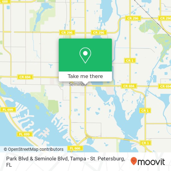 Park Blvd & Seminole Blvd map