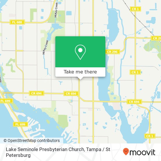Lake Seminole Presbyterian Church map