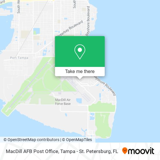 MacDill AFB Post Office map