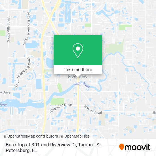 Bus stop at 301 and Riverview Dr map