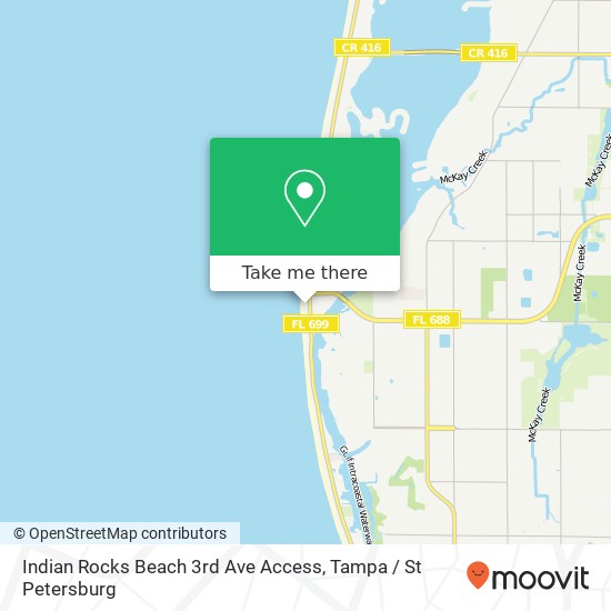 Mapa de Indian Rocks Beach 3rd Ave Access