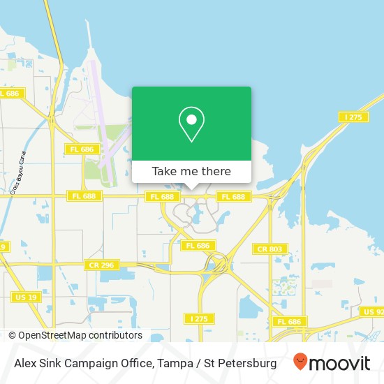 Alex Sink Campaign Office map