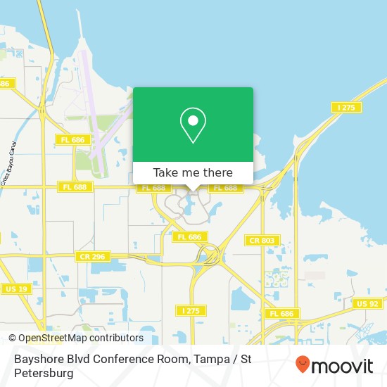 Mapa de Bayshore Blvd Conference Room