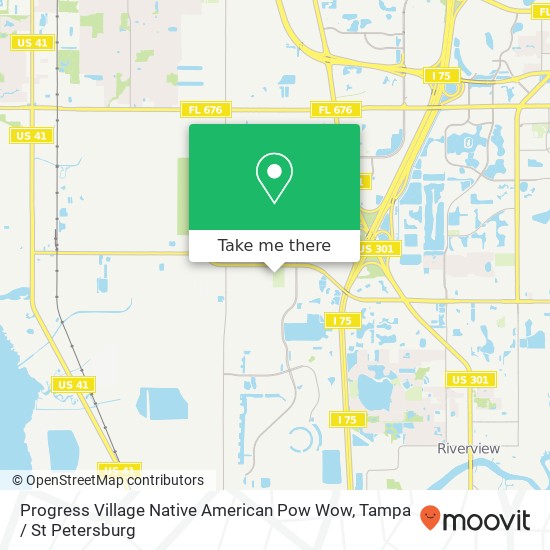 Progress Village Native American Pow Wow map