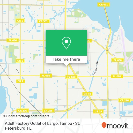 Adult Factory Outlet of Largo map