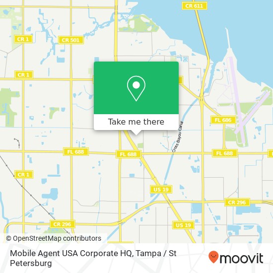 Mapa de Mobile Agent USA Corporate HQ