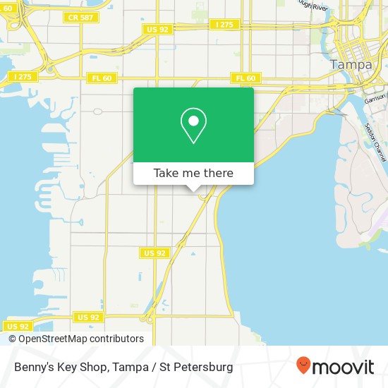 Benny's Key Shop map