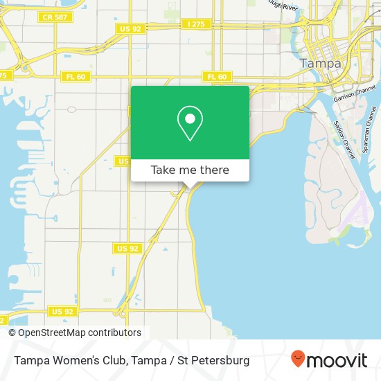 Tampa Women's Club map