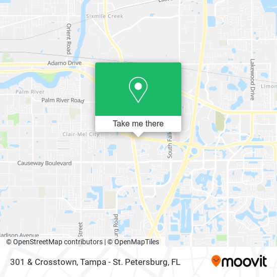301 & Crosstown map