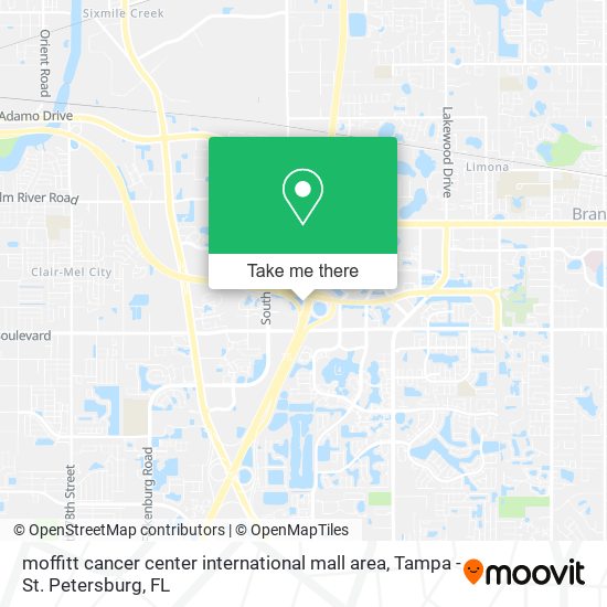 Mapa de moffitt   cancer center international mall area