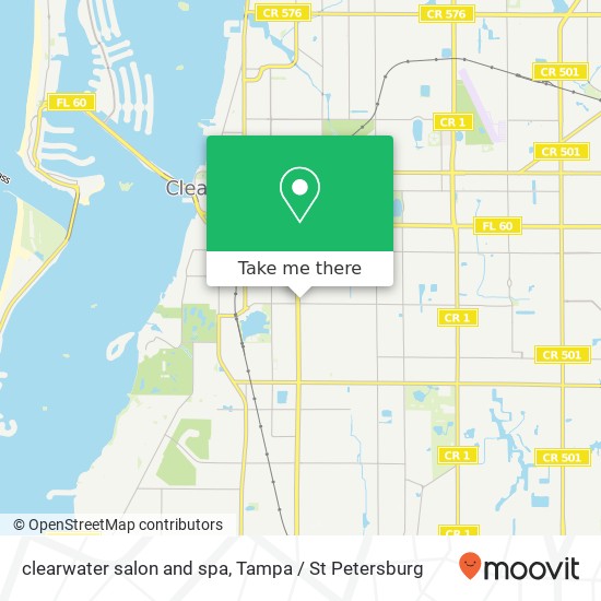 Mapa de clearwater salon and spa