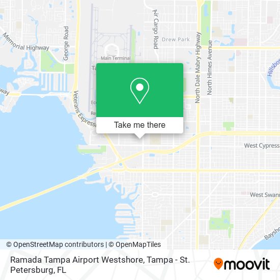 Ramada Tampa Airport Westshore map