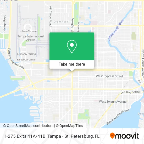 I-275 Exits 41A/41B map