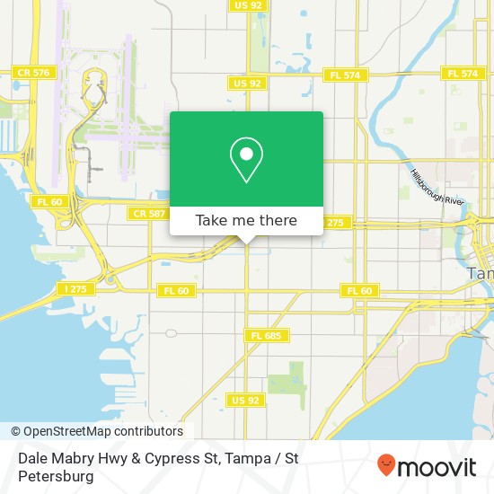 Dale Mabry Hwy & Cypress St map