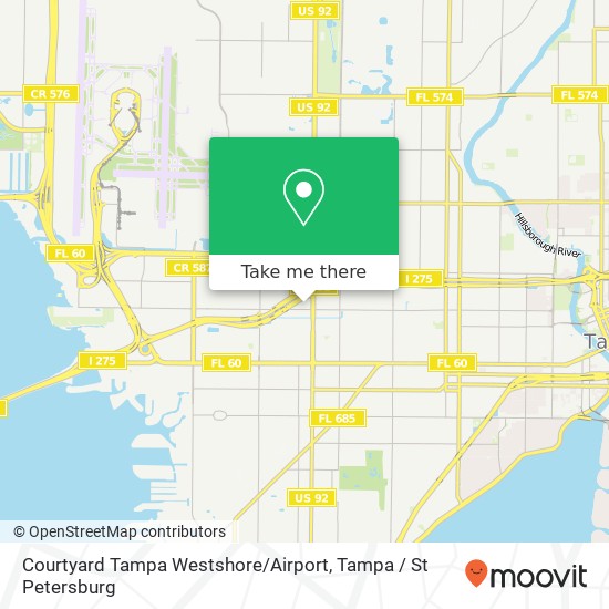 Mapa de Courtyard Tampa Westshore / Airport