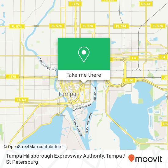 Mapa de Tampa Hillsborough Expressway Authority