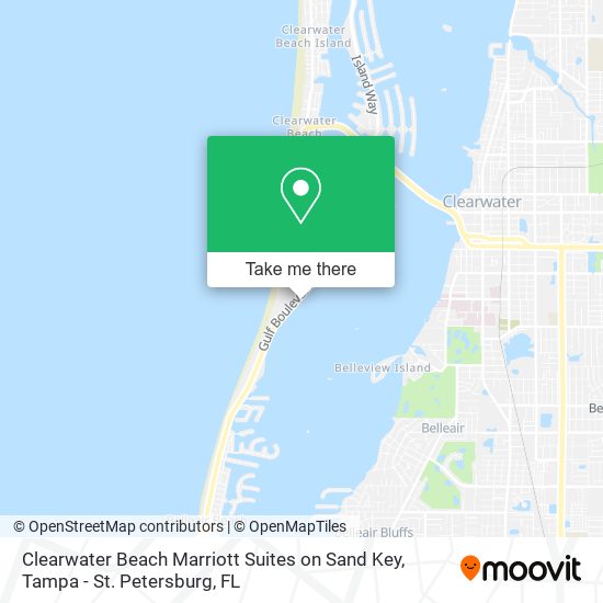 Clearwater Beach Marriott Suites on Sand Key map