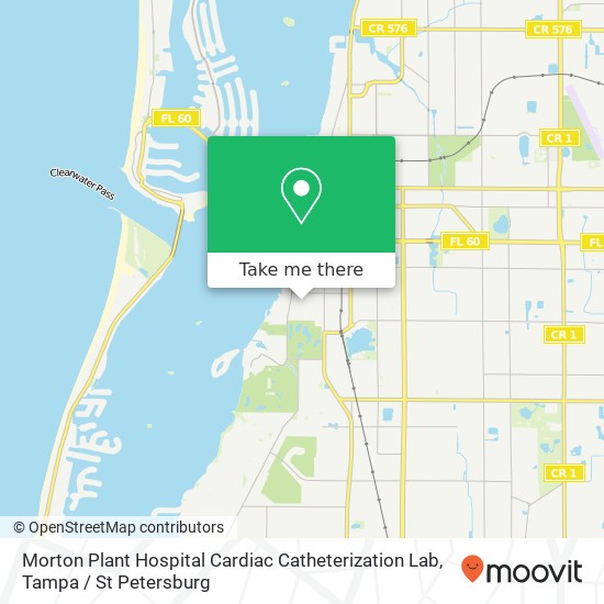 Mapa de Morton Plant Hospital Cardiac Catheterization Lab