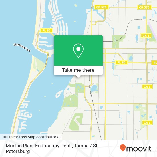 Morton Plant Endoscopy Dept. map