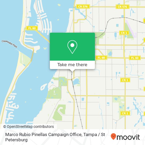 Marco Rubio Pinellas Campaign Office map