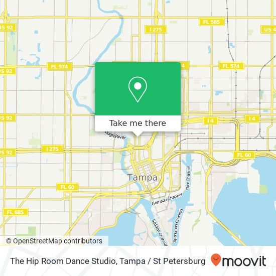 The Hip Room Dance Studio map