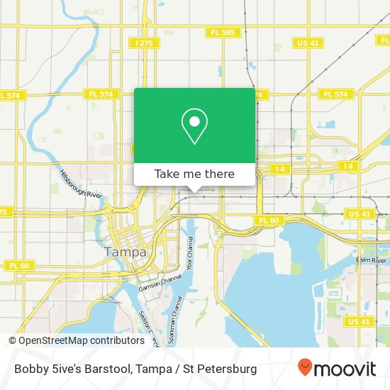 Mapa de Bobby 5ive's Barstool
