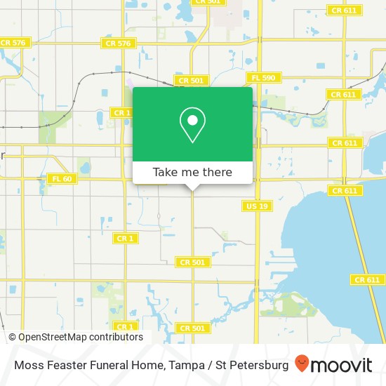 Moss Feaster Funeral Home map