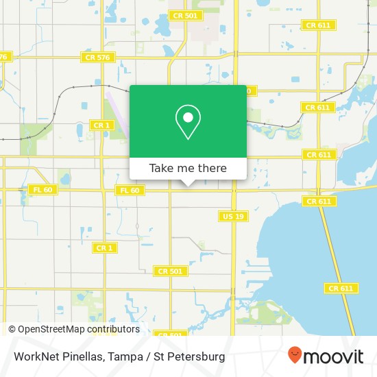 Mapa de WorkNet Pinellas