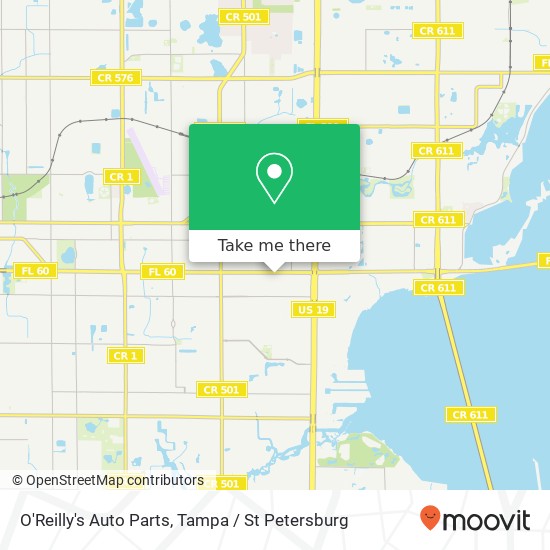 Mapa de O'Reilly's Auto Parts