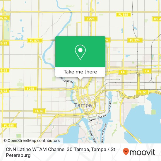 Mapa de CNN Latino WTAM Channel 30 Tampa