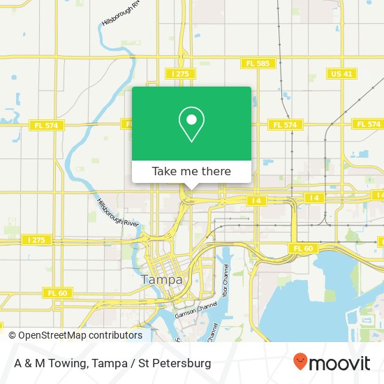 A & M Towing map