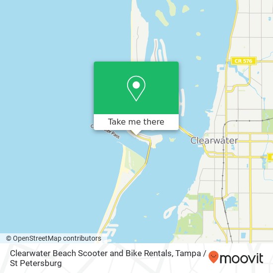 Mapa de Clearwater Beach Scooter and Bike Rentals