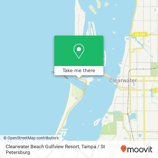 Clearwater Beach Gulfview Resort map