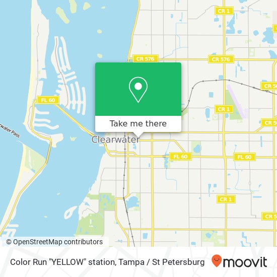 Color Run "YELLOW" station map