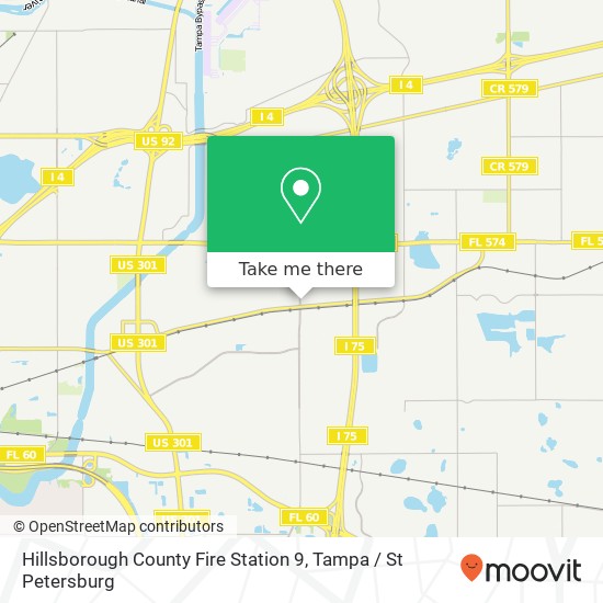 Hillsborough County Fire Station 9 map