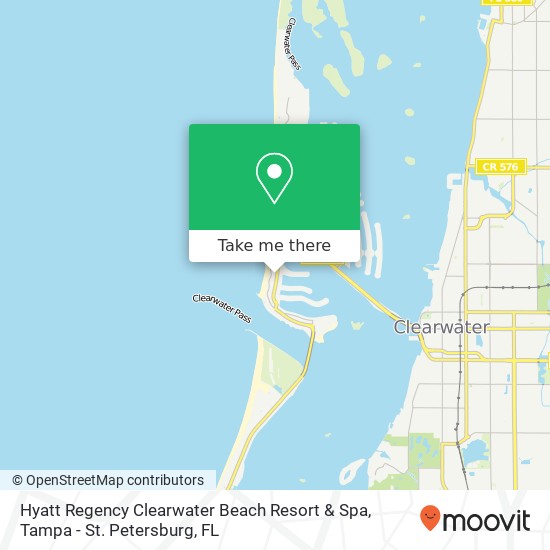 Hyatt Regency Clearwater Beach Resort & Spa map