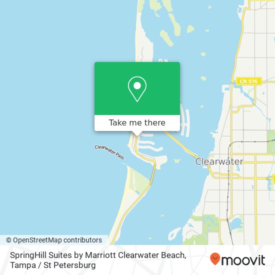 Mapa de SpringHill Suites by Marriott Clearwater Beach