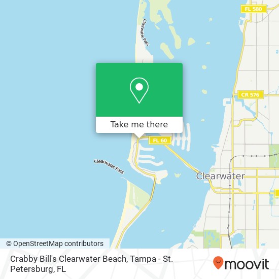 Mapa de Crabby Bill's Clearwater Beach