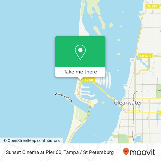 Sunset Cinema at Pier 60 map