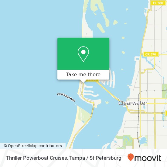 Thriller Powerboat Cruises map