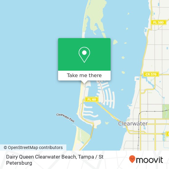 Mapa de Dairy Queen Clearwater Beach