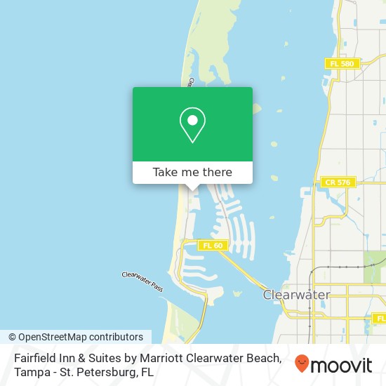 Fairfield Inn & Suites by Marriott Clearwater Beach map