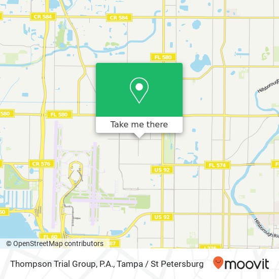 Mapa de Thompson Trial Group, P.A.